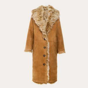 Reversible Women Shearling Lamb Tigrados Long Overcoat